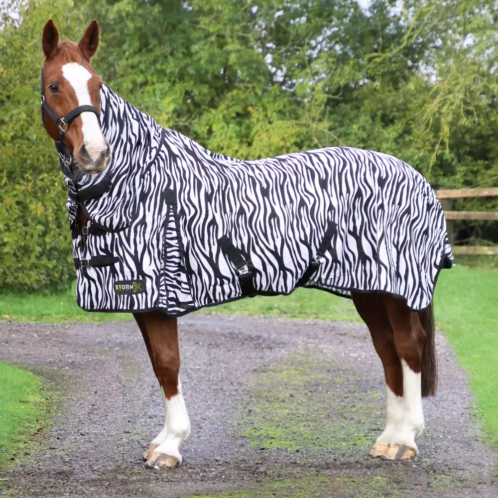 HY StormX Original Zebra Print Fly Rug - Image 7