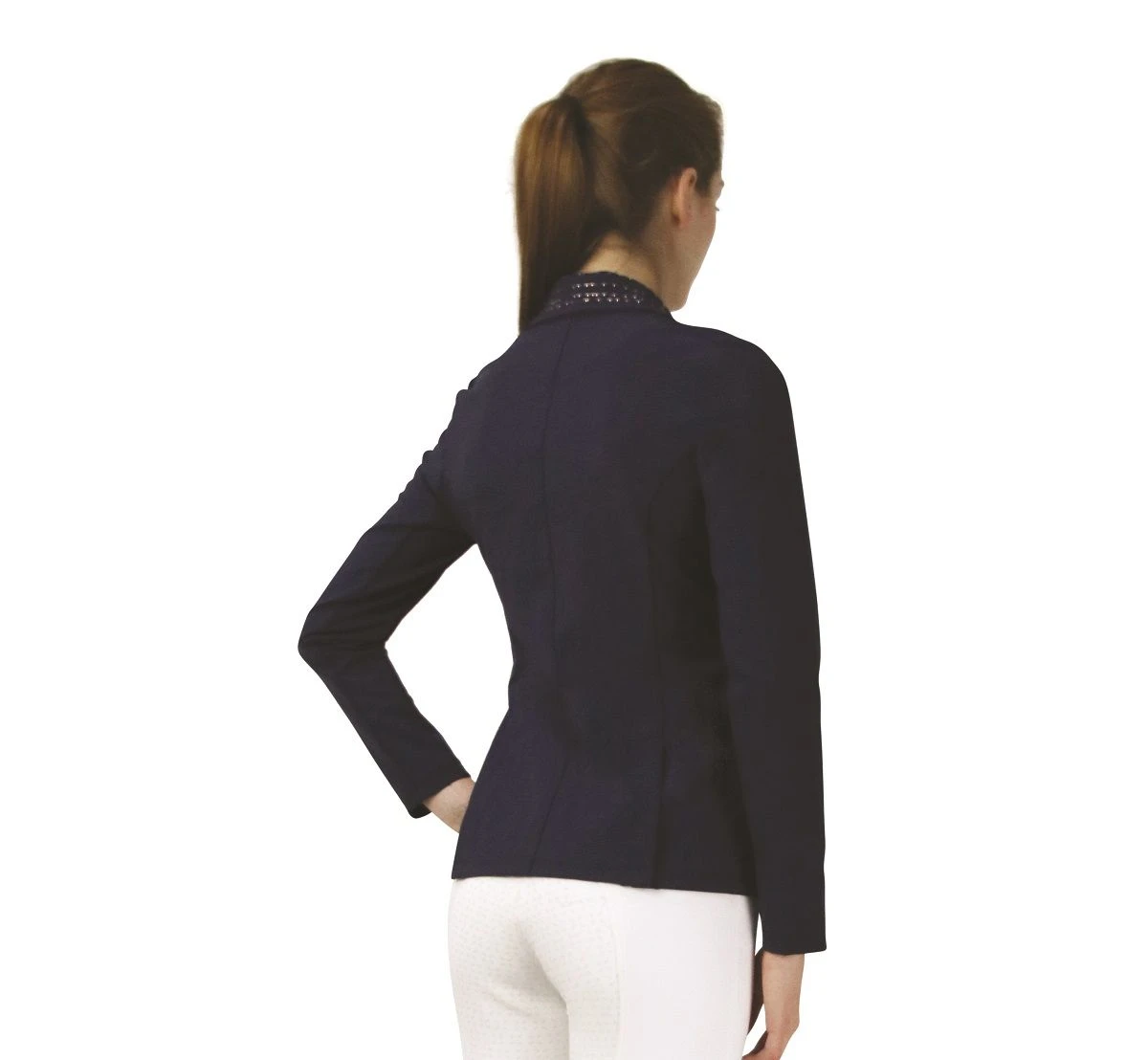 Hy Equestrian Roka Rose Show Jacket - Navy Rose Gold - Image 5