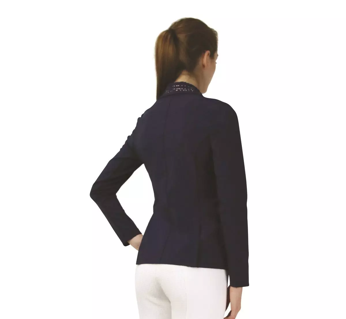 Hy Equestrian Roka Rose Show Jacket - Navy Rose Gold - Image 12