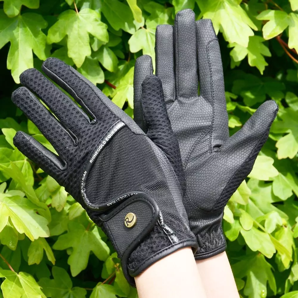 Rhinegold Honeycomb Mesh Stretch Riding Glove