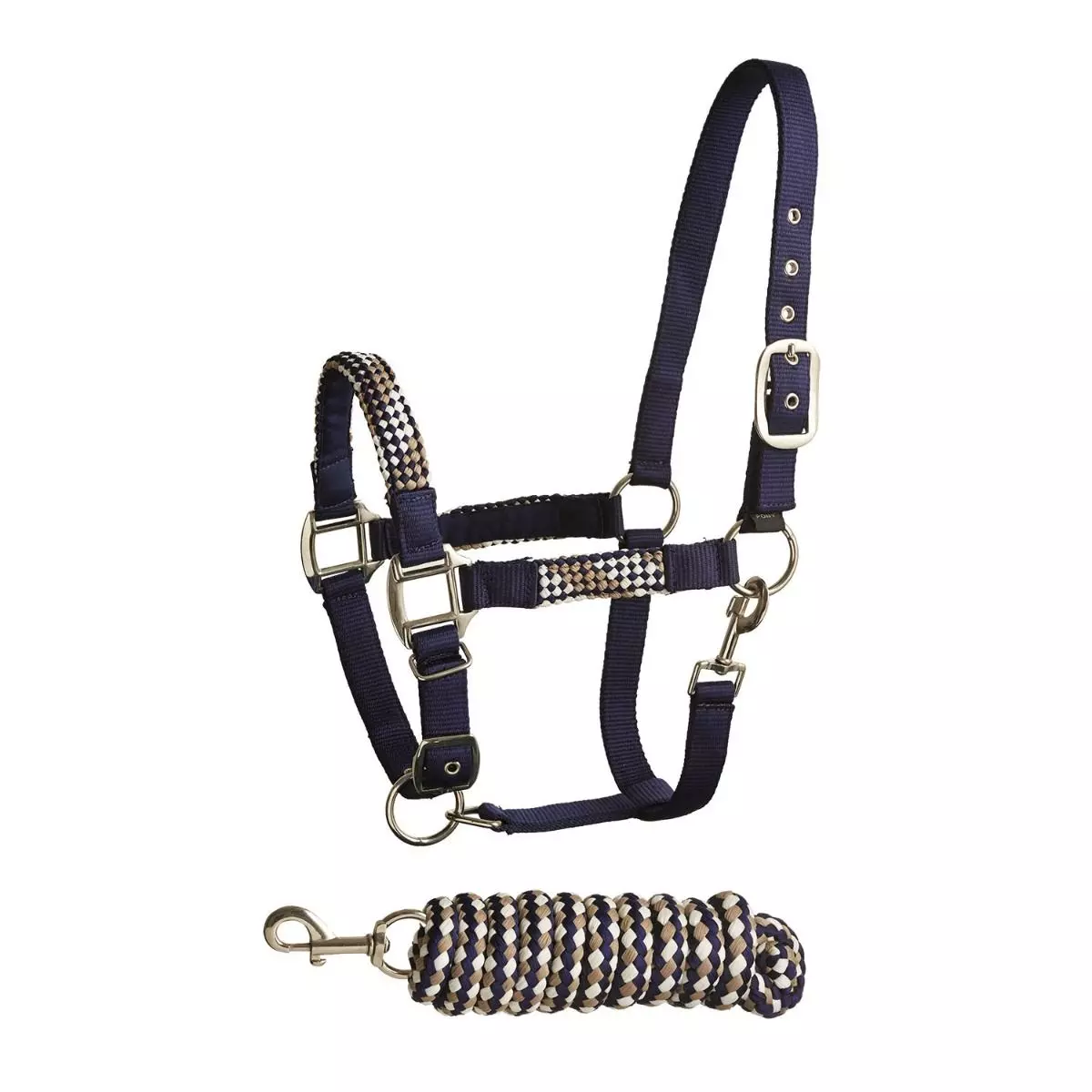 Bitz Soft Handle Two Tone Headcollar & Lead Rope Set - Image 5
