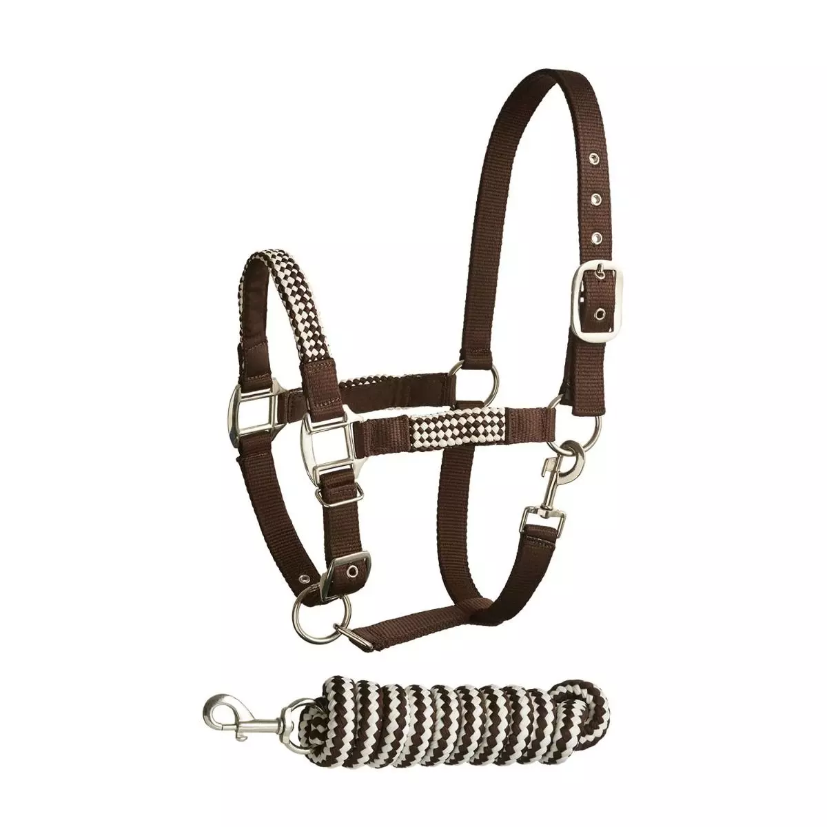 Bitz Soft Handle Two Tone Headcollar & Lead Rope Set - Image 4