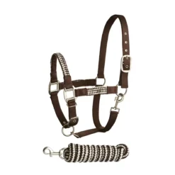Bitz Soft Handle Two Tone Headcollar & Lead Rope Set