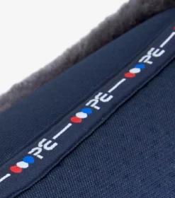 Premier Equine Close Contact Airtechnology Shockproof Wool Saddle Pad - GP/Jump Square Navy/Grey Wool