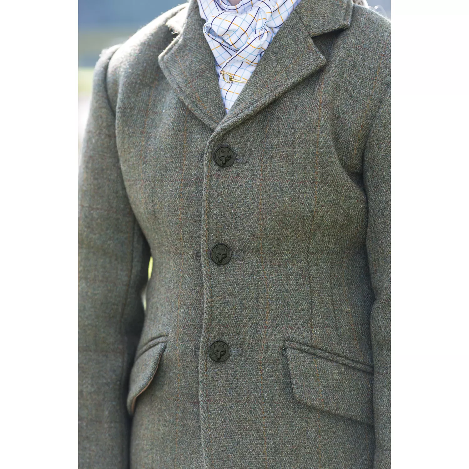 Equetech Junior Claydon Deluxe Tweed Riding Jacket - Image 3
