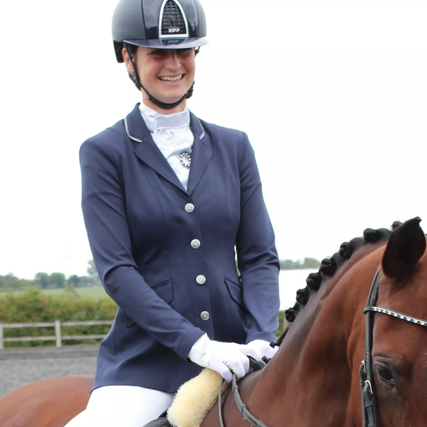 Equetech Jersey Deluxe Competition Jacket - Navy - Image 15