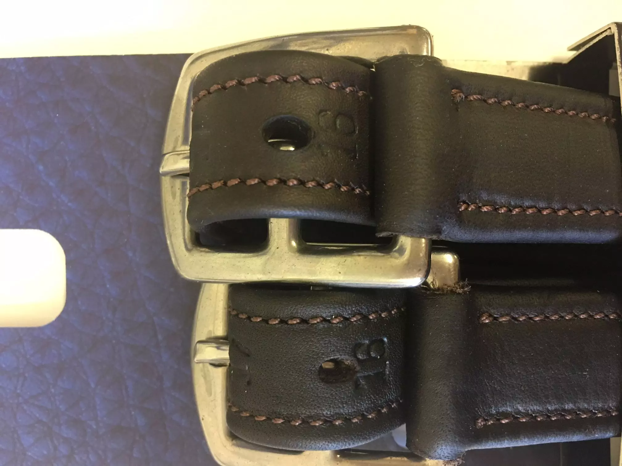 GFS Premier Stirrup Leathers With Tone On Tone Stitching - Image 3