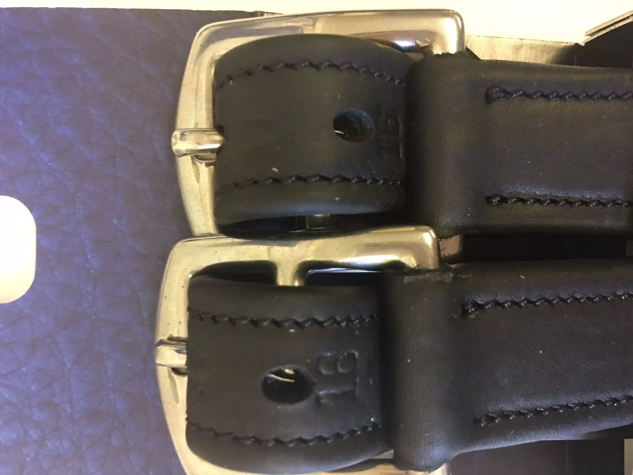 GFS Premier Stirrup Leathers With Tone On Tone Stitching - Image 5