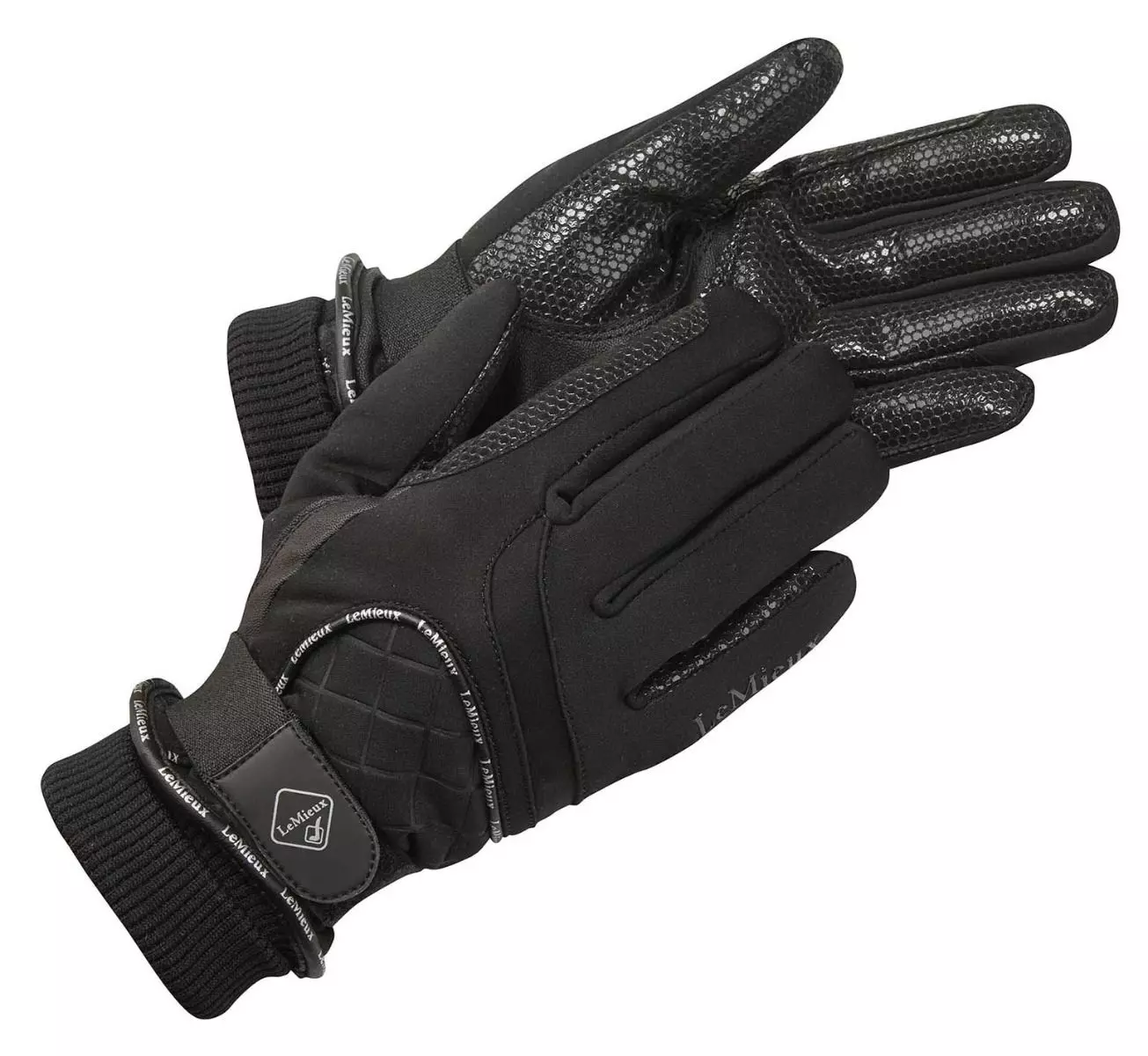 LeMieux Waterproof Lite Gloves - Black - Image 2