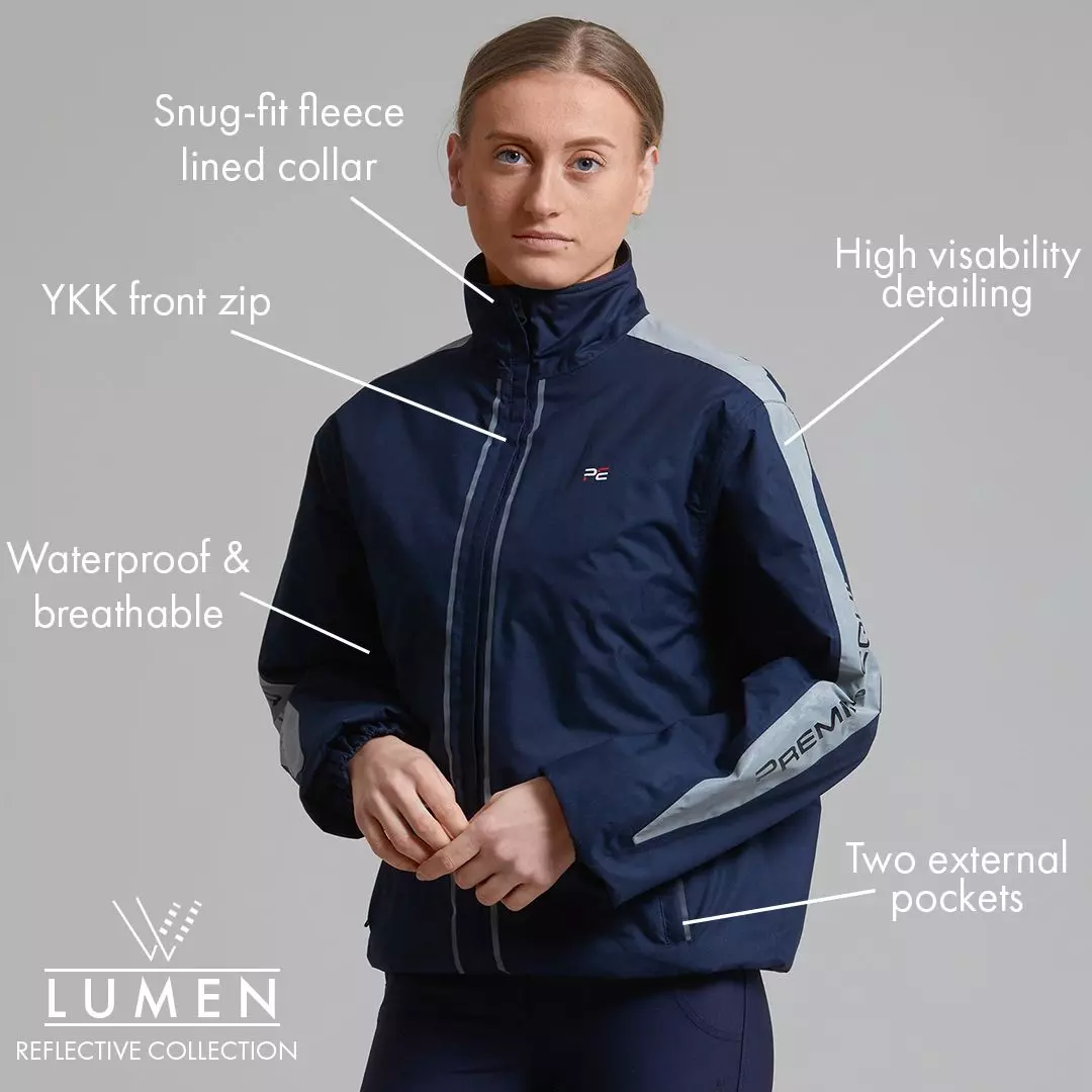 Premier Equine Lumen Reflective Unisex Riding Jacket - Navy - Image 13