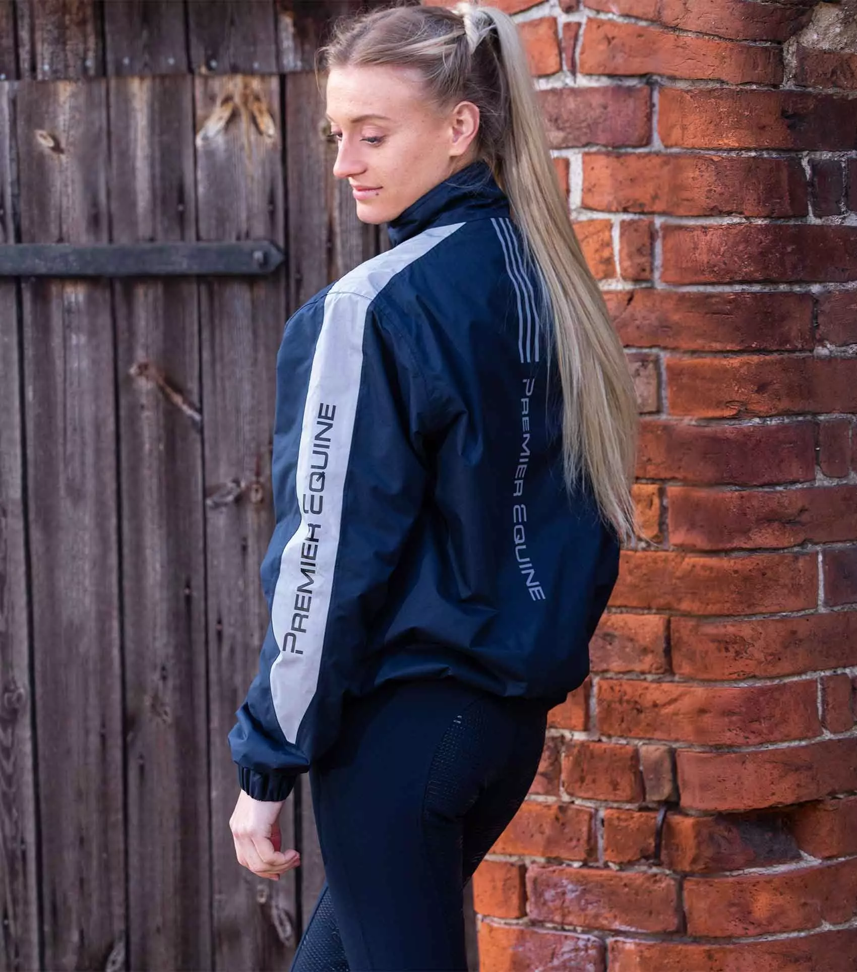 Premier Equine Lumen Reflective Unisex Riding Jacket - Navy - Image 8