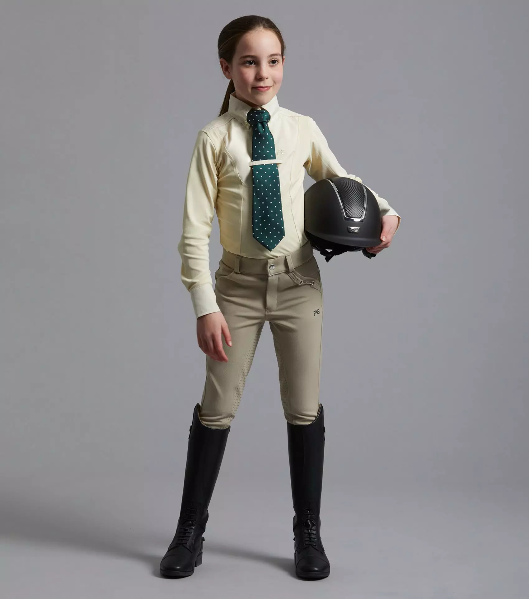 Premier Equine Tessa Girls Long Sleeve Show Shirt - Image 15
