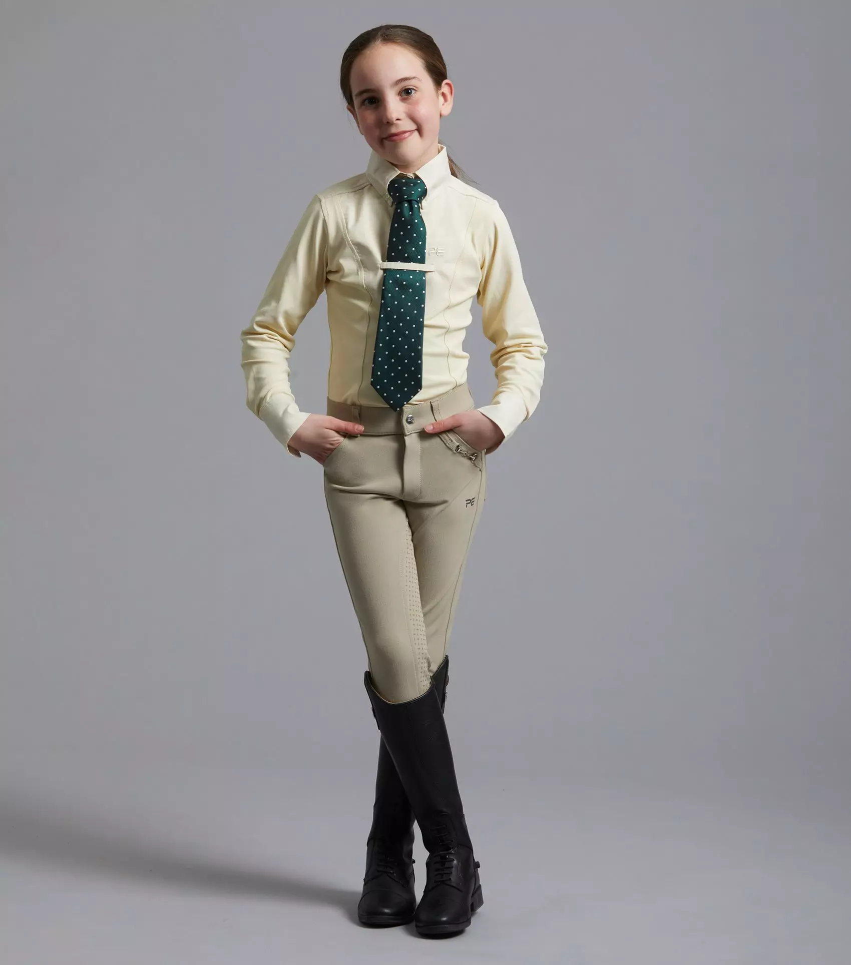 Premier Equine Tessa Girls Long Sleeve Show Shirt - Image 17